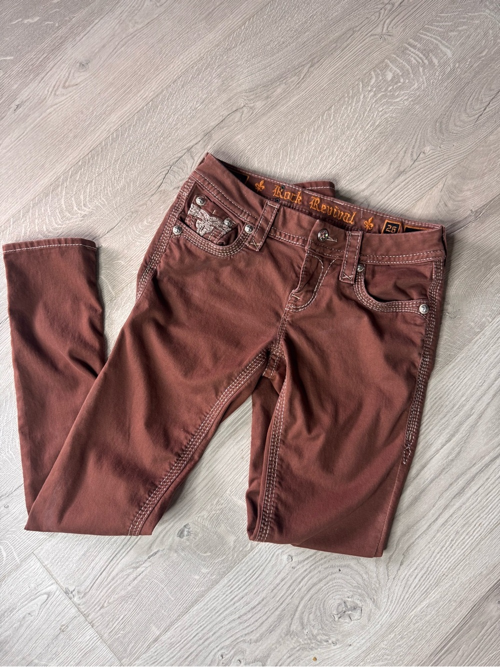 Rock Revival Women’s Rust Brown Skinny Jeans